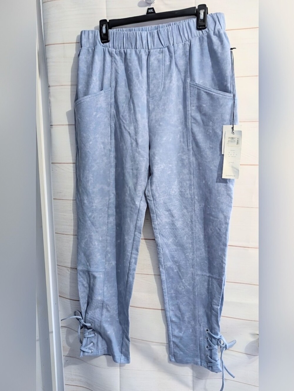 Nwt Neon Buddha Light Blue Tie-Hem Active Jogger Pants 👖 Size XL